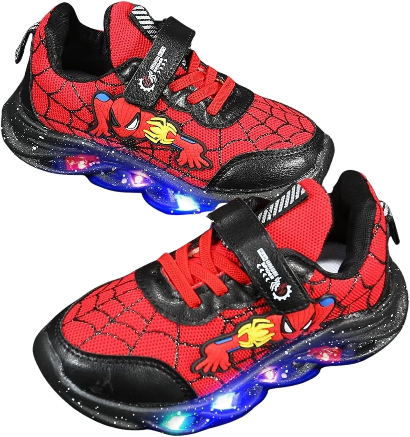 Kids Light Up Shoes Baby Toddler Boys Trainers Luminous Flashing Cartoon Athletic Running Sport Sneaker