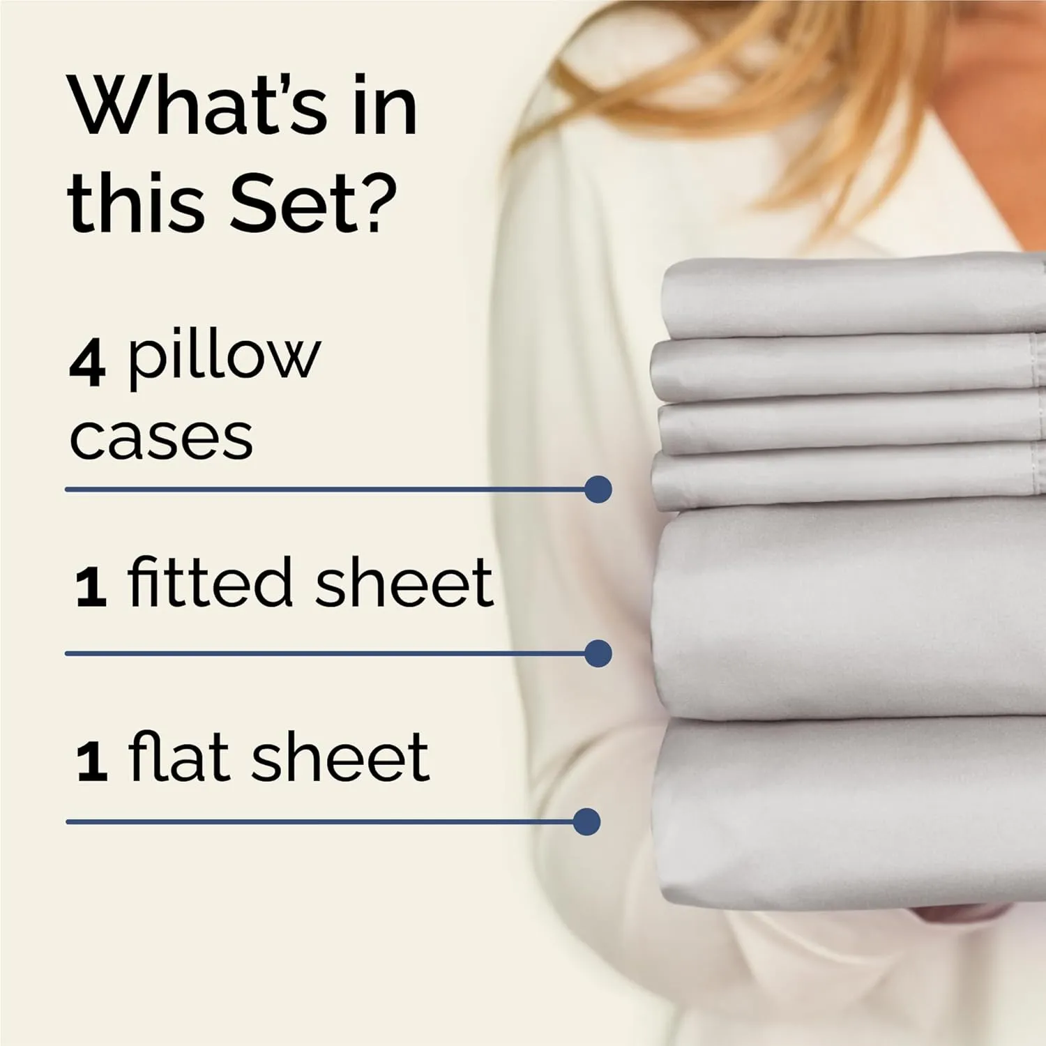King 6 Piece Sheet Set - Comfy Breathable & Cooling - Ultra-Soft Hotel Luxury Bedding Set w/ 8-16 Inch Deep Pockets - 1 Flat & 1 Fitted Sheet & 4 Pillowcases - Wrinkle Free & Easy Care - French Grey