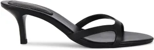 Kitten Heels for Women Single Strap Low Heel Open Toe Mule Shoes Non Slip Sandals