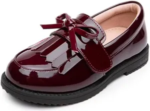 kkdom Girl's Classic Tassel School Uniform Shoes British Style Oxford Shoes