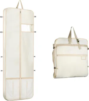Kntiwiwo Wedding Dress Garment Bag 72" Dress Bags for Gowns Long with Accessories Pockets Bridal Garment Cover with Adjustable Handles for Wedding Dress, Prom Evening Gown