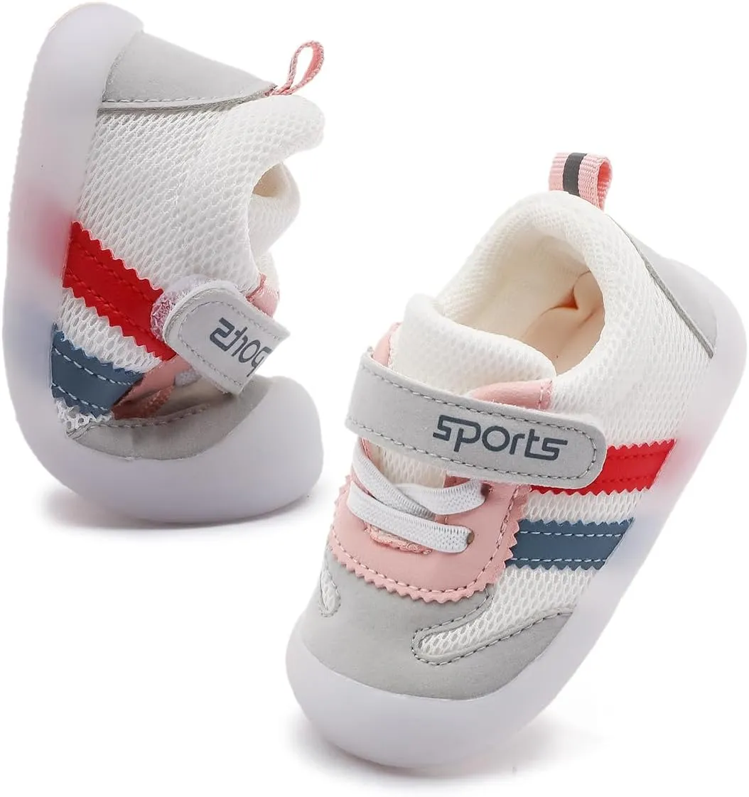 Kuner Comfortable Sneakers for Baby Boys Girls Lightweight Non Slip Toddler First Walking Shoes
