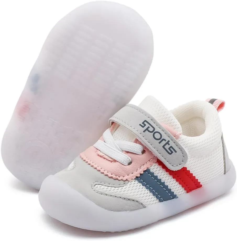 Kuner Comfortable Sneakers for Baby Boys Girls Lightweight Non Slip Toddler First Walking Shoes