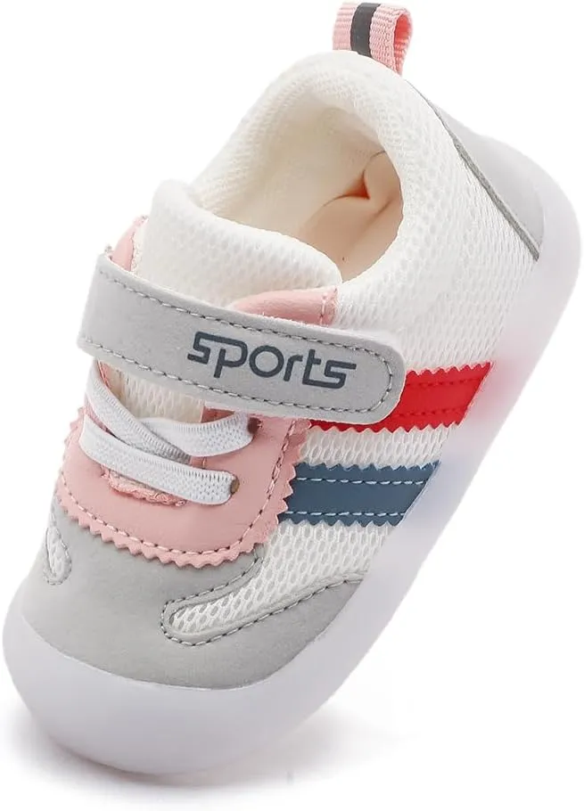 Kuner Comfortable Sneakers for Baby Boys Girls Lightweight Non Slip Toddler First Walking Shoes