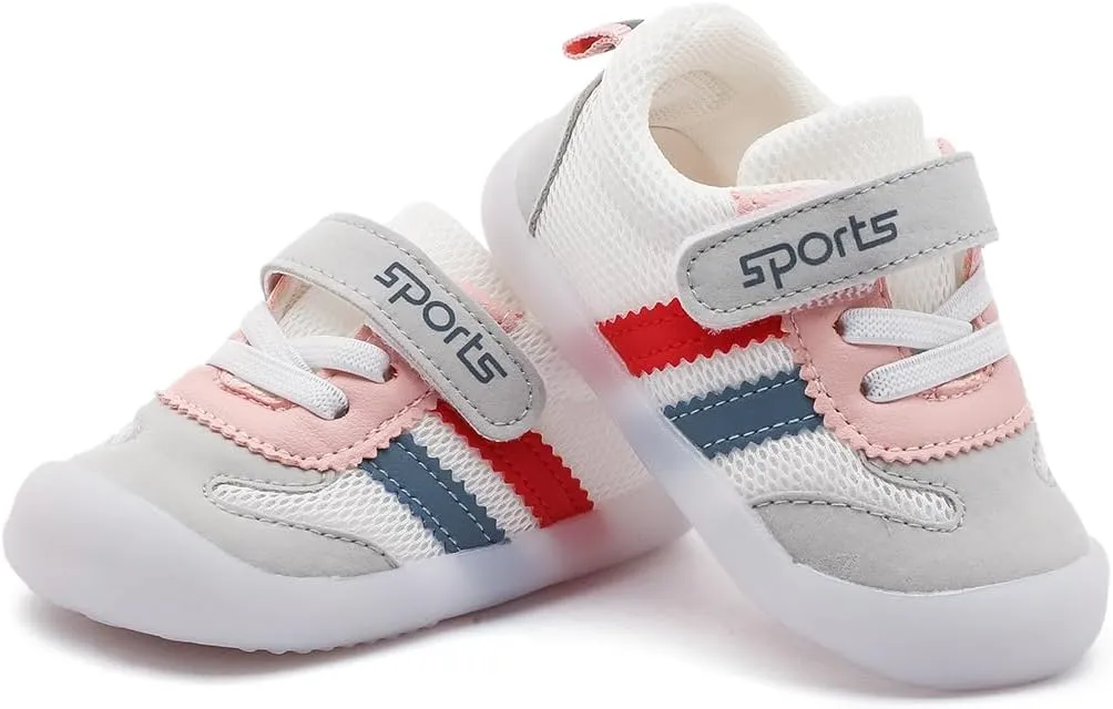 Kuner Comfortable Sneakers for Baby Boys Girls Lightweight Non Slip Toddler First Walking Shoes