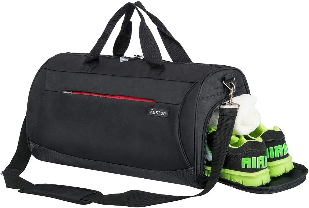 Kuston Sports Small Gym Bag for Men and Women Travel Duffel Bag Workout Bag with Shoes Compartment&Wet Pocket