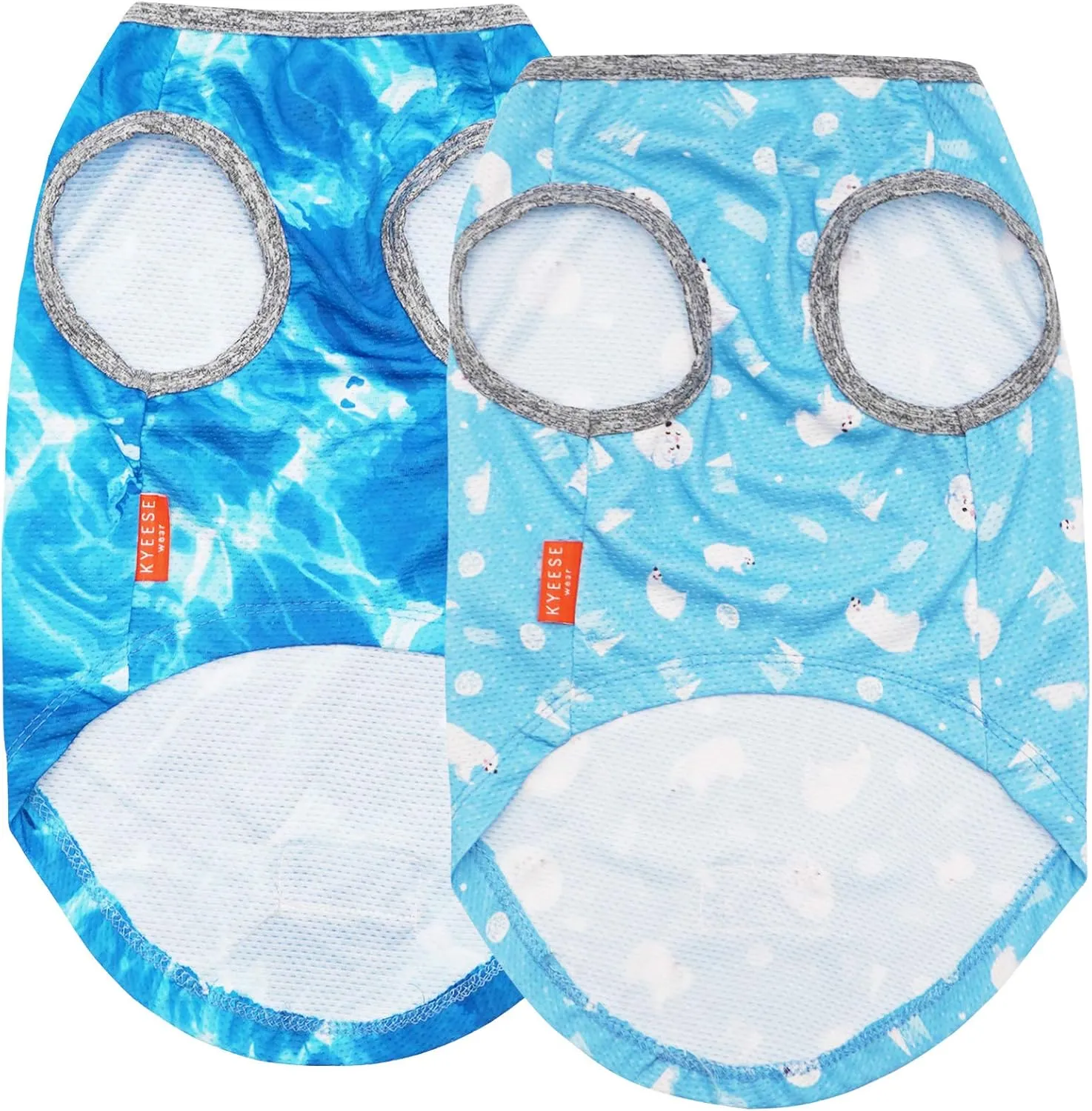 KYEESE 2 Pack Dog Cooling Shirts for Small Dogs Breathable Instant Cooling Dogs Vest Lightweight for Summer Dog Clothes