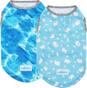 KYEESE 2 Pack Dog Cooling Shirts for Small Dogs Breathable Instant Cooling Dogs Vest Lightweight for Summer Dog Clothes