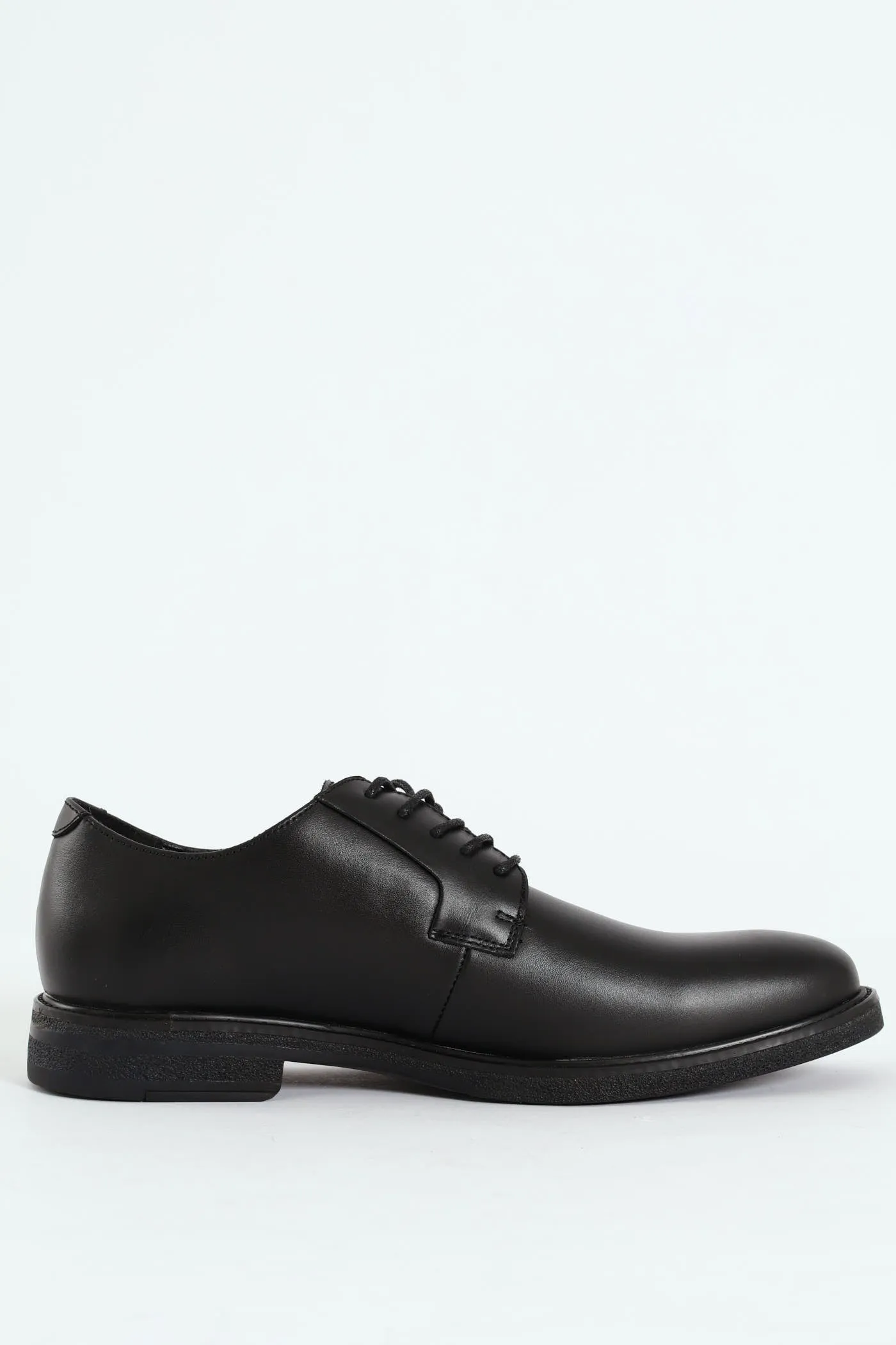 Lace Up Derby Formal Shoe - Black