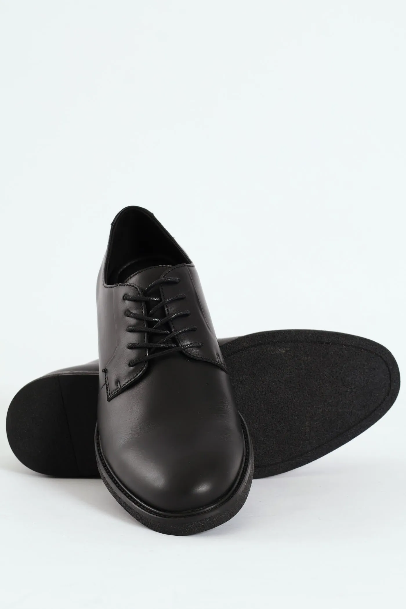 Lace Up Derby Formal Shoe - Black