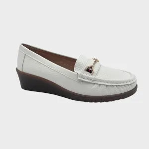 Ladies White Loafer