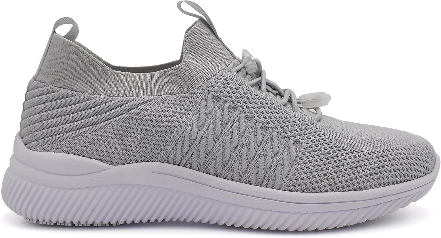 Laforst Womens Synthetic Mesh Upper Lace Up Slip Resistant Server Waitress Slip On Sneaker