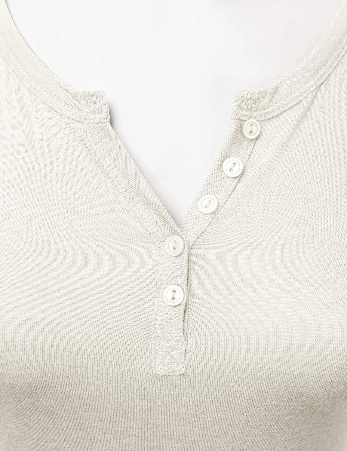 LALABEE Women's Deep V-Neck Short Sleeve Basic Henley Button T-Shirt for Women