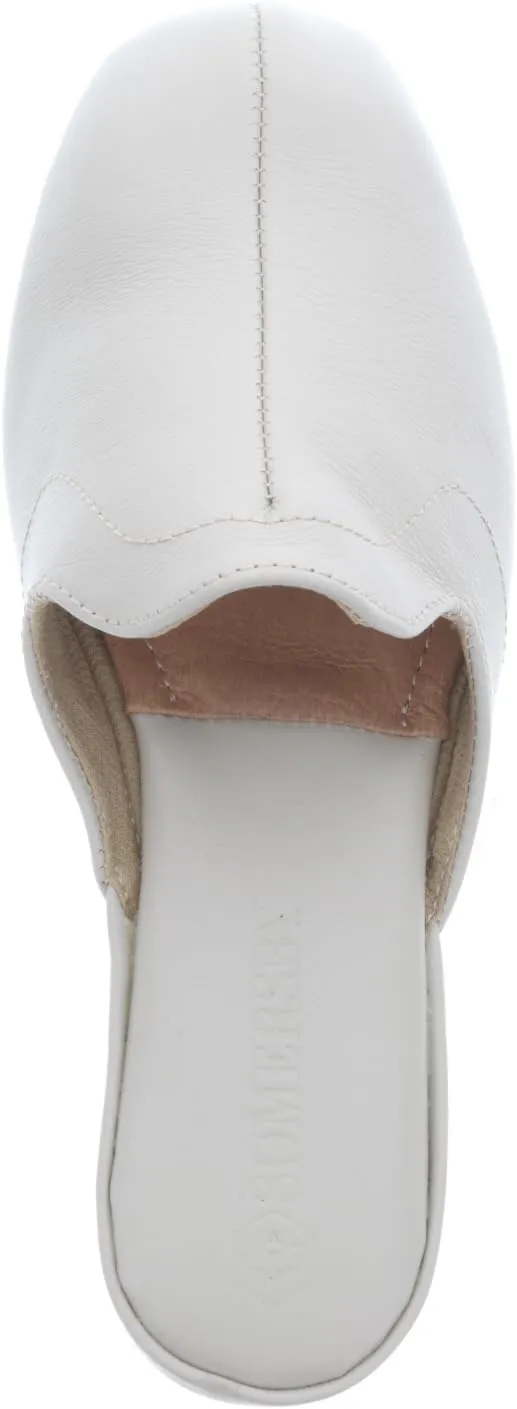 Lamo Somersby Blanche Women's Slippers, Slip-On Leather House Slippers for Women