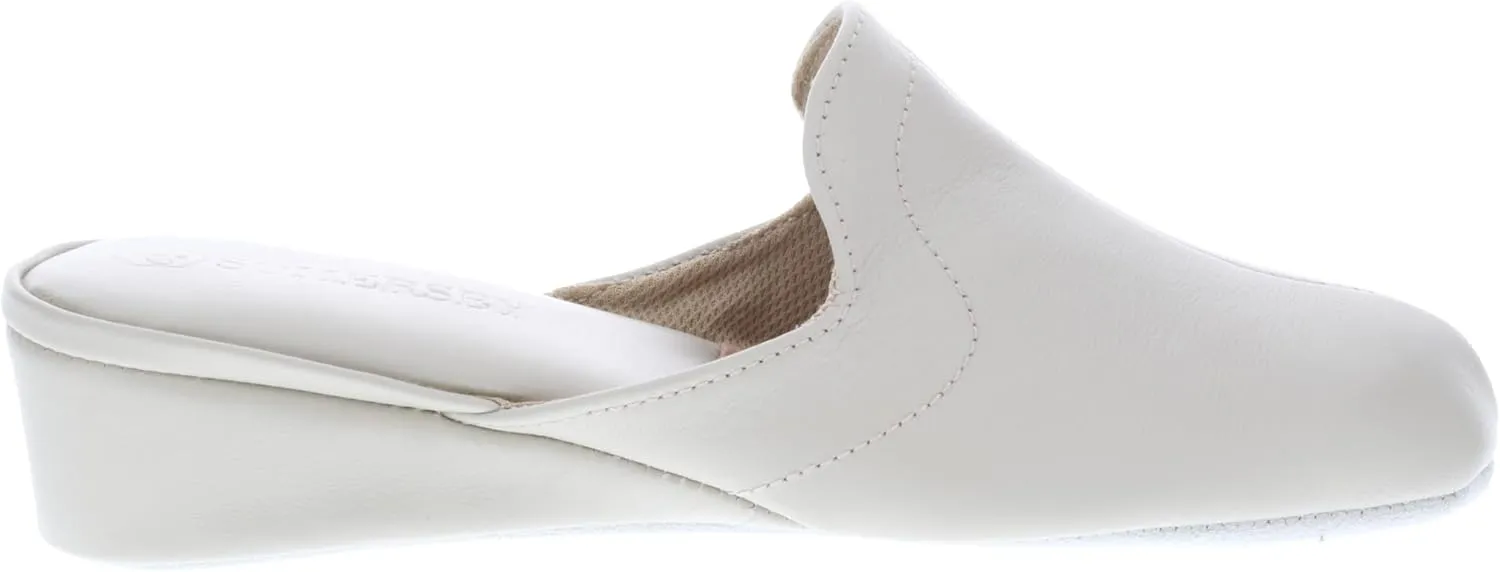 Lamo Somersby Blanche Women's Slippers, Slip-On Leather House Slippers for Women