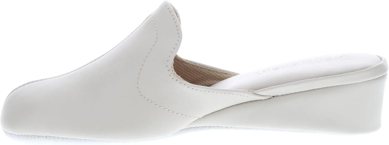 Lamo Somersby Blanche Women's Slippers, Slip-On Leather House Slippers for Women