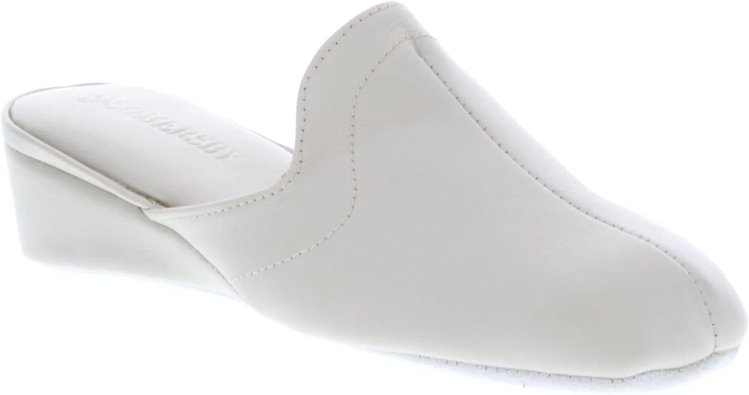 Lamo Somersby Blanche Women's Slippers, Slip-On Leather House Slippers for Women