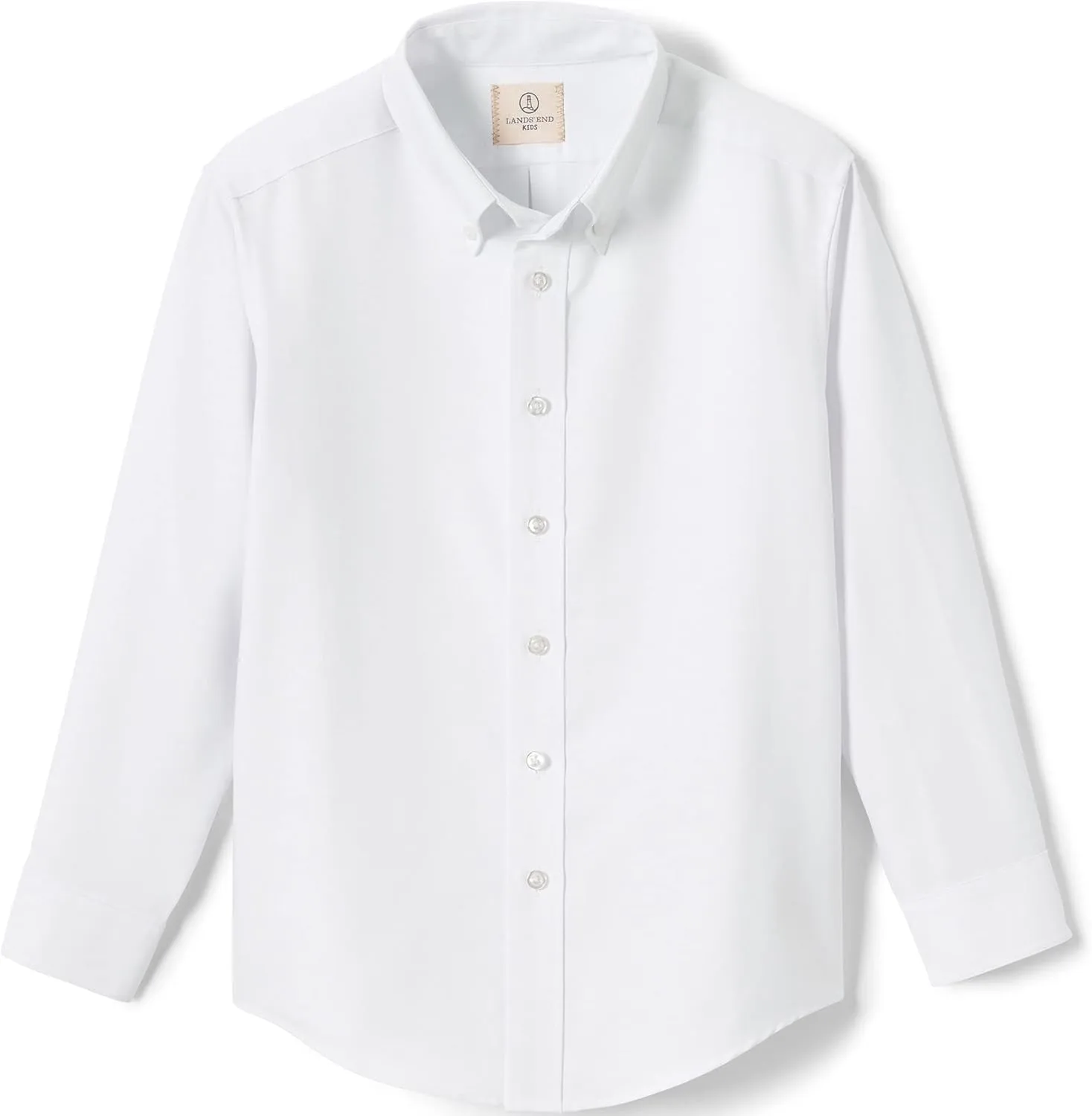 Lands' End School Uniform Men's Long Sleeve Oxford Dress Shirt
