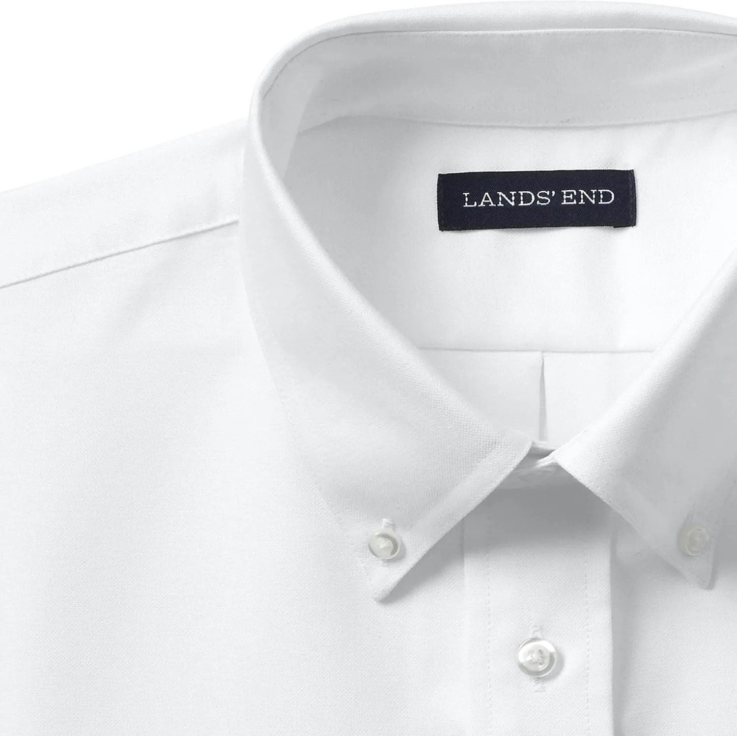 Lands' End School Uniform Men's Long Sleeve Oxford Dress Shirt