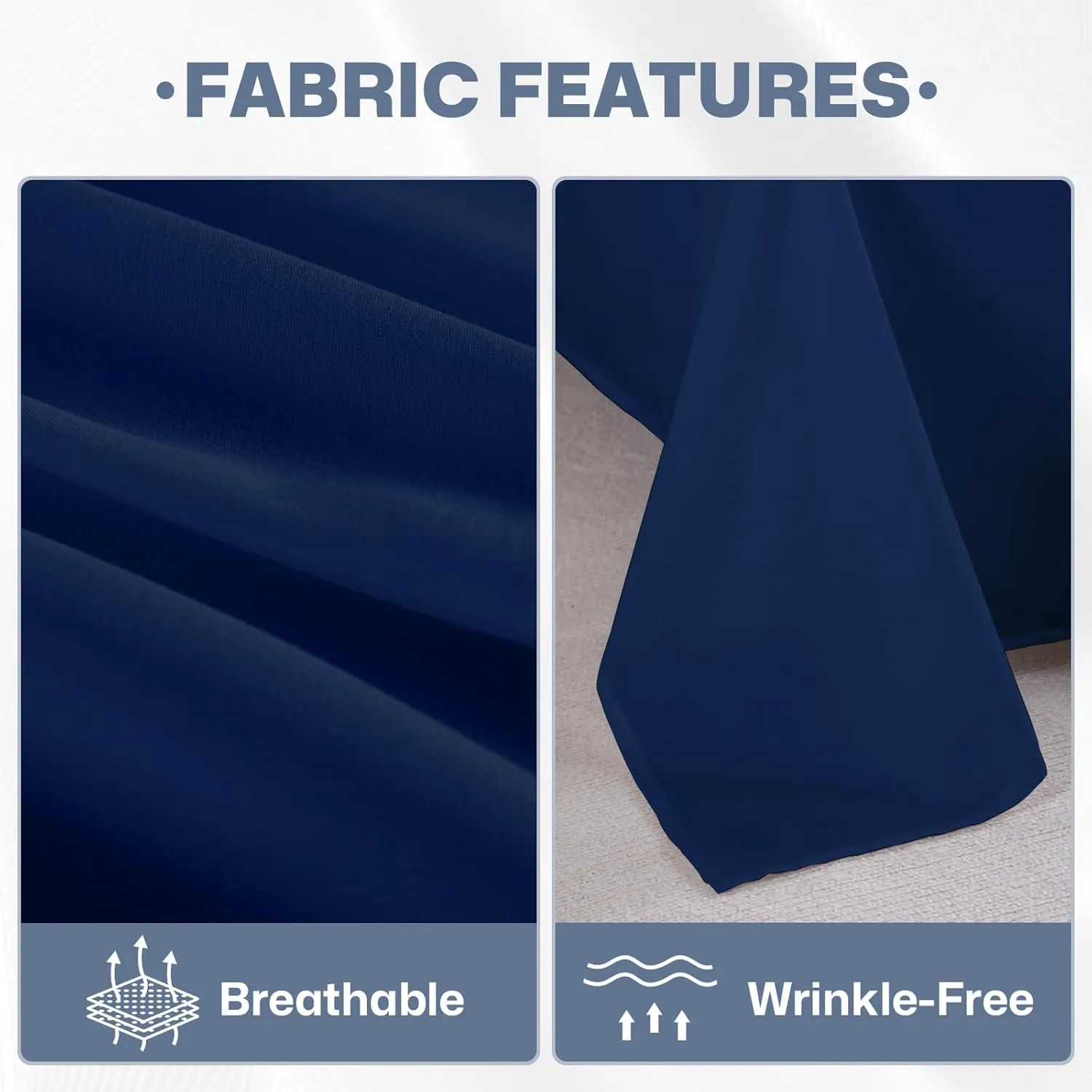 Lavisun Flat Sheets, 6 Pack Bulk Top Sheets for Massage Table, Home, Dorm Bed & Curtain - Soft & Breathable (King, Navy)
