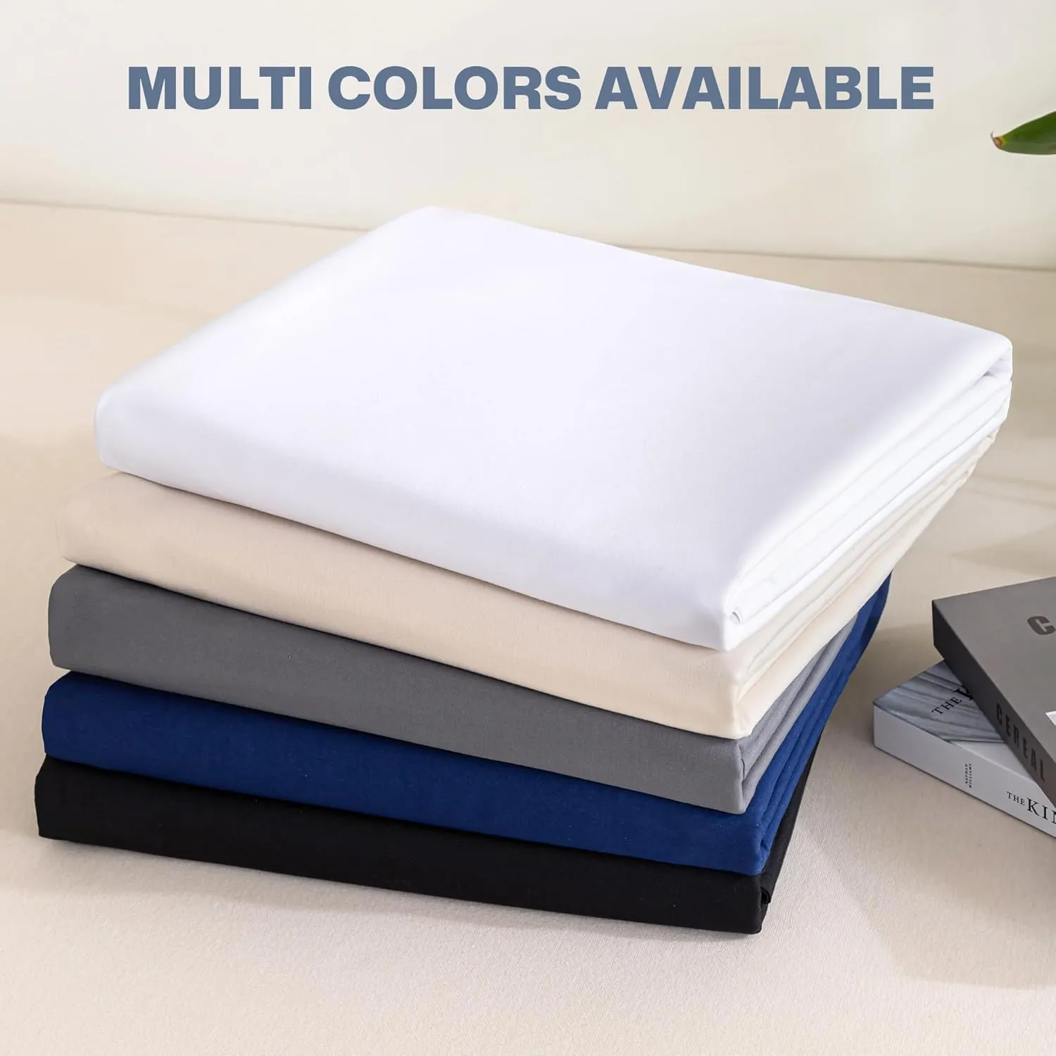 Lavisun Flat Sheets, 6 Pack Bulk Top Sheets for Massage Table, Home, Dorm Bed & Curtain - Soft & Breathable (King, Navy)