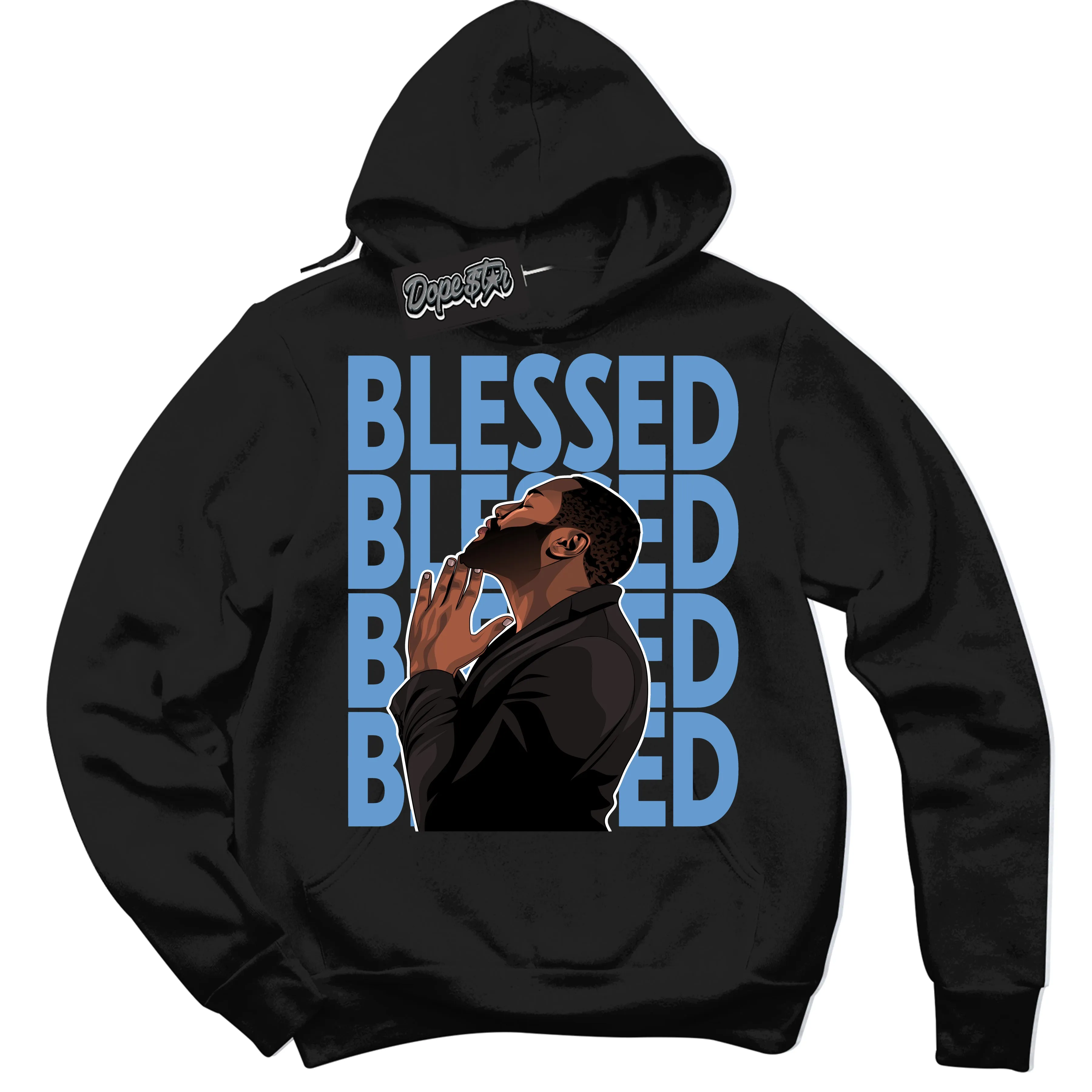 Legend Blue 1s Sneaker Hoodie God Blessed Graphic