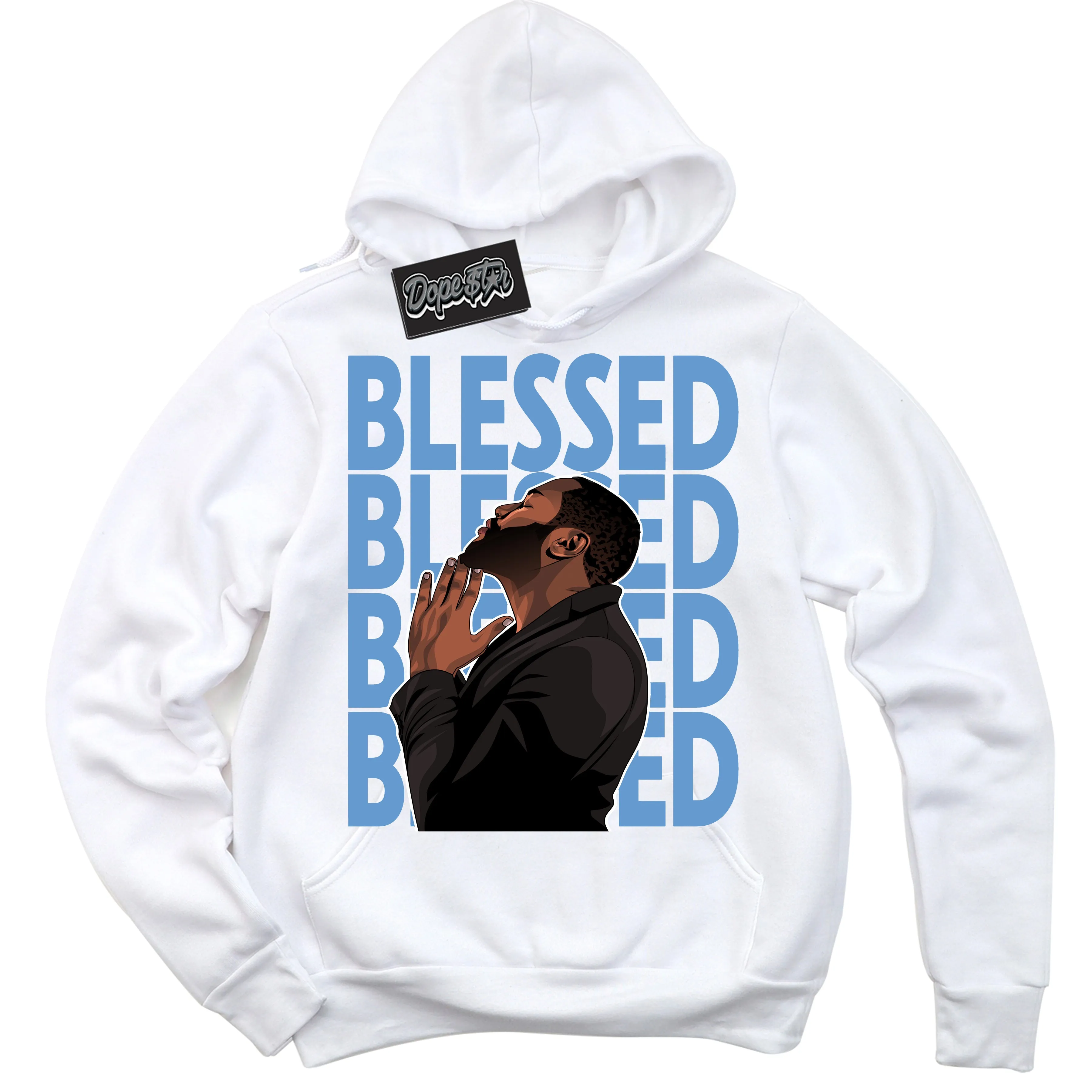 Legend Blue 1s Sneaker Hoodie God Blessed Graphic