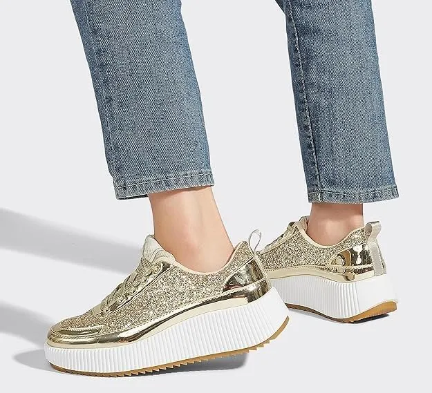 Liliana Jessy-3 Women's Braided Walking Shoes Platform Heel Fashion Sneakers