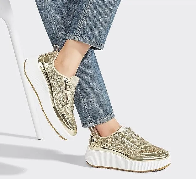 Liliana Jessy-3 Women's Braided Walking Shoes Platform Heel Fashion Sneakers