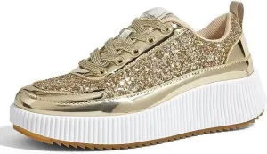 Liliana Jessy-3 Women's Braided Walking Shoes Platform Heel Fashion Sneakers