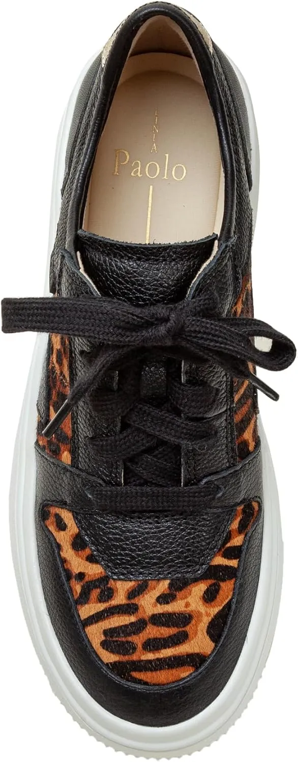 Linea Paolo - Gains - Womens Lace-Up Light Weight Leather Platform Sneakers