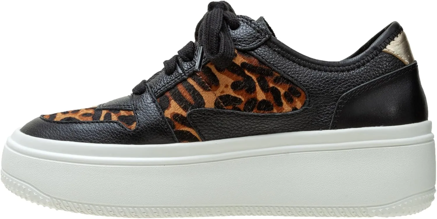Linea Paolo - Gains - Womens Lace-Up Light Weight Leather Platform Sneakers