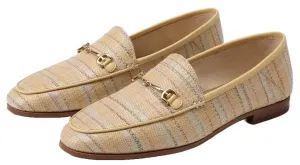 Loafers Leather Edelman Specialty items Vamp Multi Detail Sam Slip-On Special edition Natural Chain Loraine