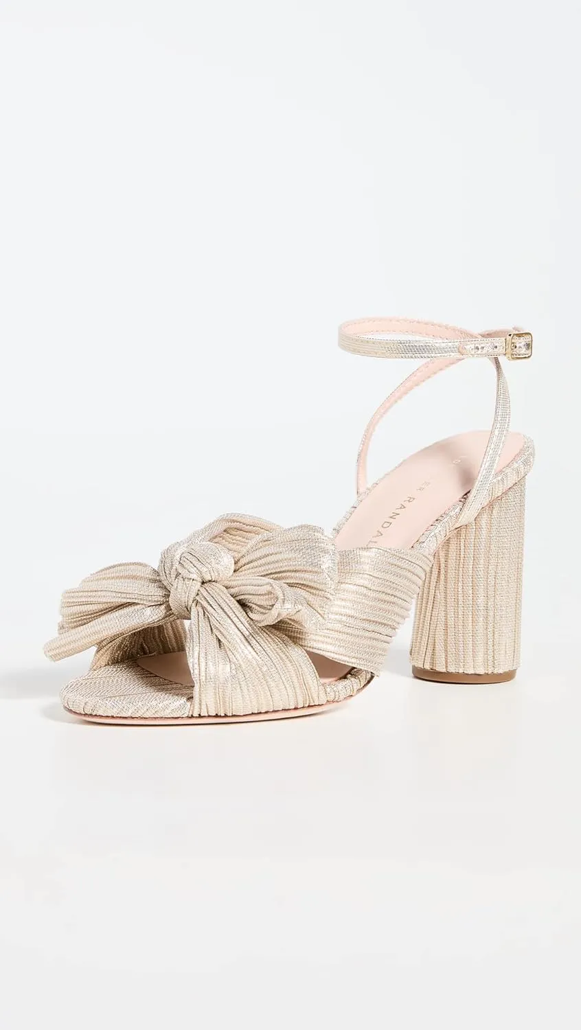Loeffler Randall Women's Camellia Pleated Bow Heel with Ankle Strap