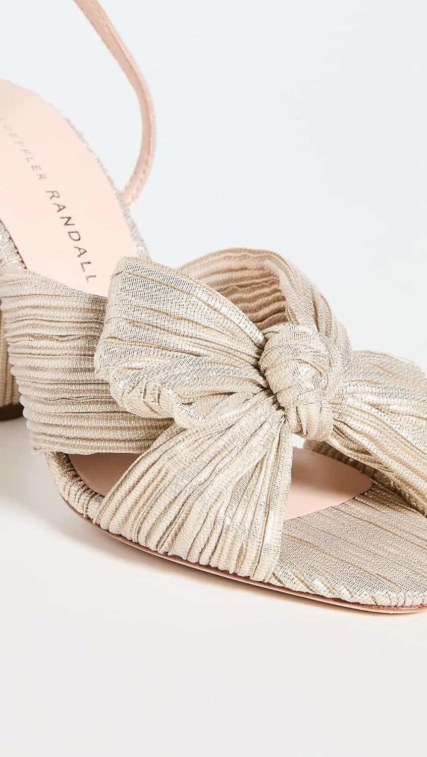 Loeffler Randall Women's Camellia Pleated Bow Heel with Ankle Strap