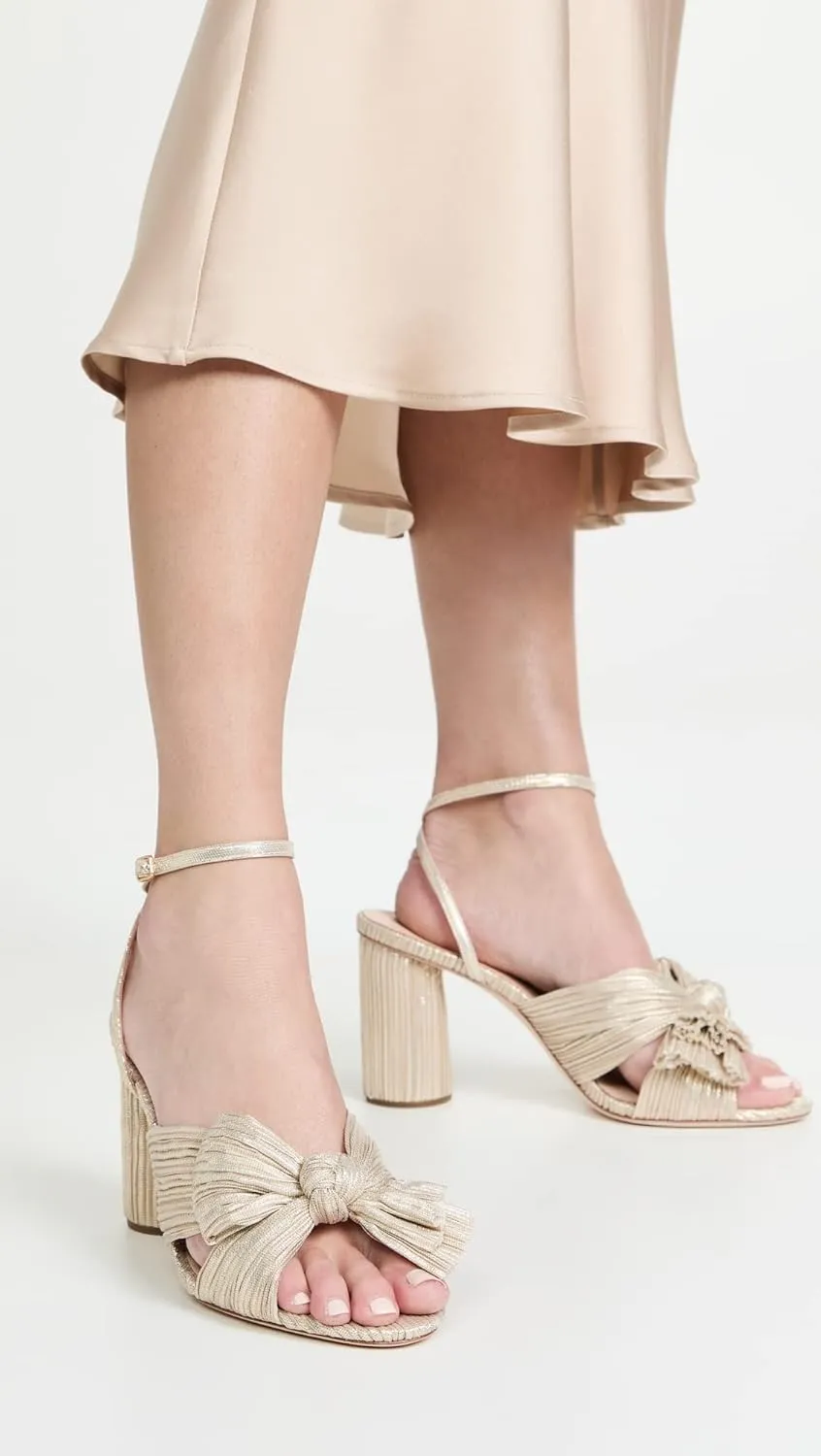 Loeffler Randall Women's Camellia Pleated Bow Heel with Ankle Strap