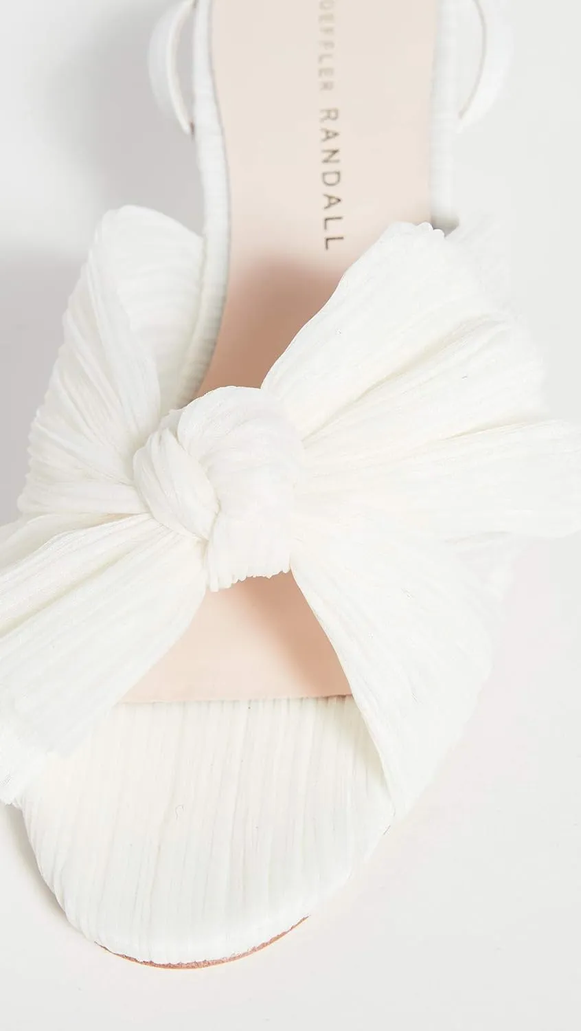 Loeffler Randall Women's Dahlia Pleated Bow Heels with Ankle Strap