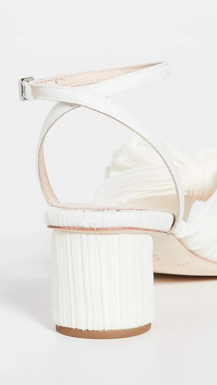 Loeffler Randall Women's Dahlia Pleated Bow Heels with Ankle Strap