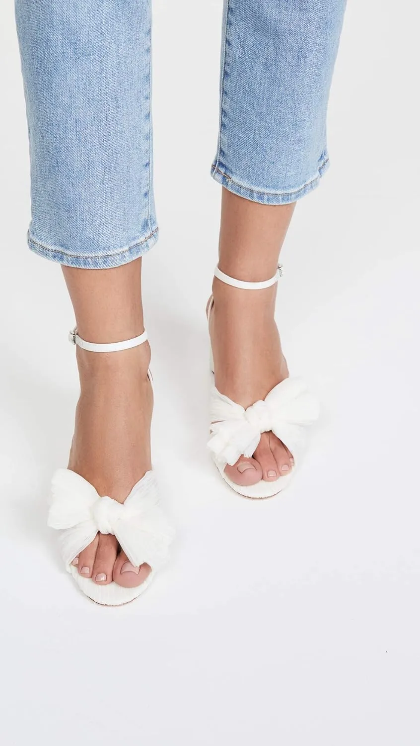 Loeffler Randall Women's Dahlia Pleated Bow Heels with Ankle Strap
