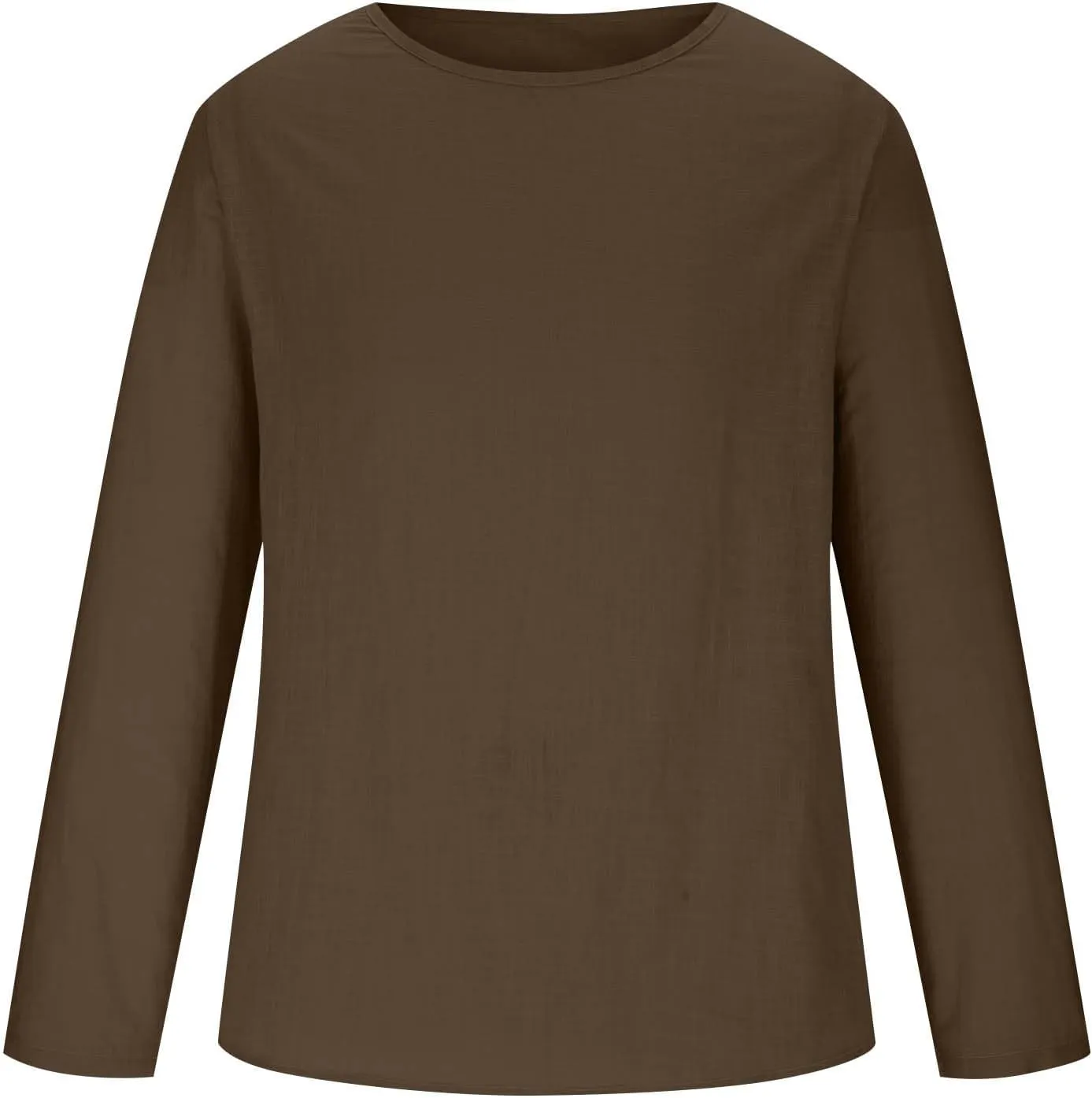 Long Sleeve Crew Neck T Shirts for Men Solid Color Casual Undershirt Lightweight Quick Dry Work Tee Shirt Pullover 2025