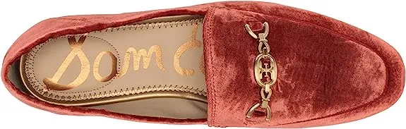 Loraine Canyon Edelman Offer-ending soon Sam Orange Chain Detail Prime Budget-friendly Leather Shoes Vamp Loafers