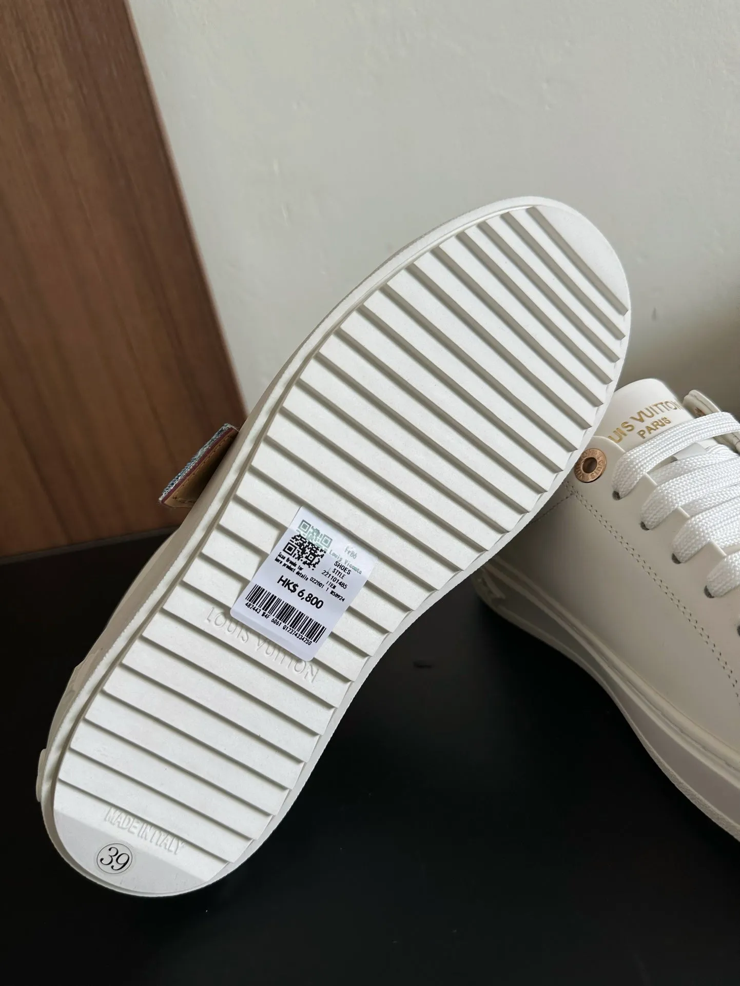 Louis Vuitton White Seamless Calfskin Out Sneakers Anniversary sale Light Blue Mix Time