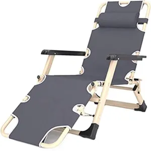 Lounge Chair, Recliner Chair, Folding Recliner Chair, Adjustable Lounge Chair for Patio,Garden,Beach Pool,Tube Both Sides Lounge Chair Comfortable Annive