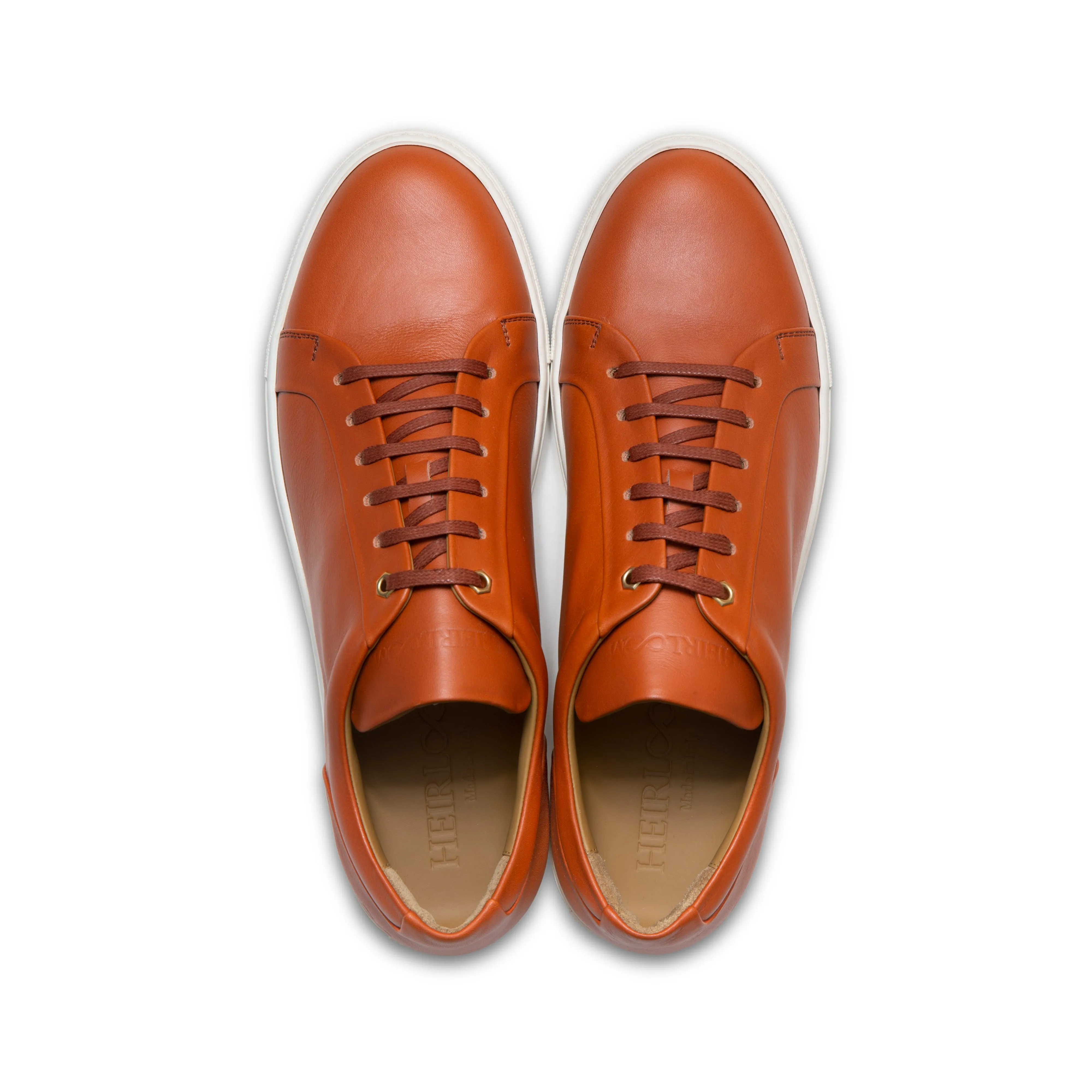Low Top Court Sneaker in Cotto Smooth Calf Leather