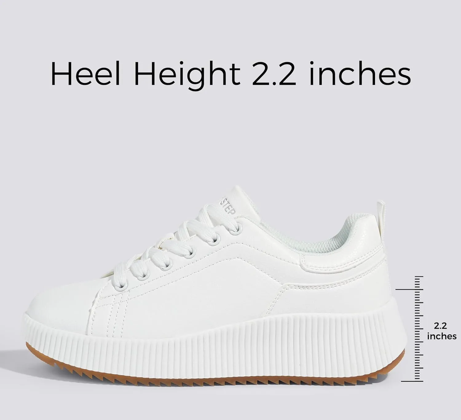 LUCKY STEP Women's Platform Sneakers Rhinestone Fashion Chunky Casual Sparkly Retro Braided Walking Shoes