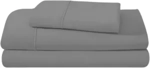 Lukeville Luxury Linen Narrow Twin Size Cot Sheet 25" x 75" x 9" - 3 Piece Cot Sheet Set - RV Bunk/Camp Bunk/Guest Beds/Army Cots/Trifold Mattress, Dark Grey Solid