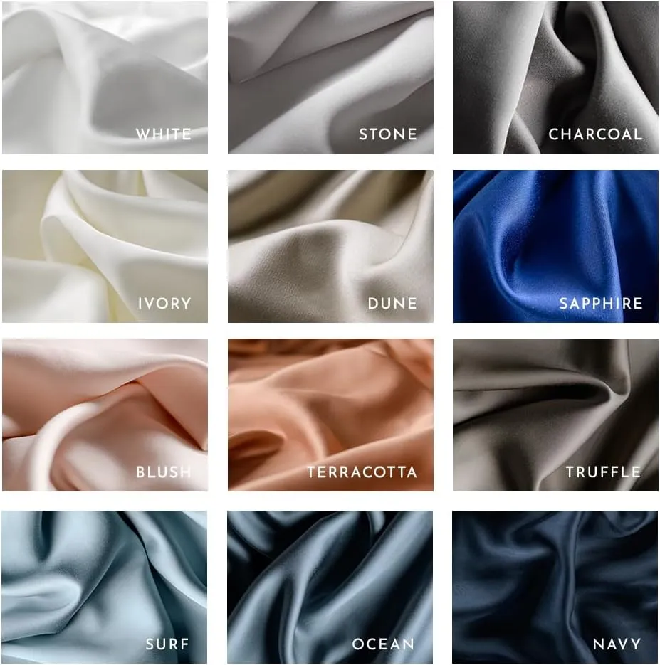 LUXOME Luxury Sheet Set | 100% Rayon (Viscose) from Bamboo | King Size - Charcoal | Deep Pockets | 4-Piece Set (Fitted, Flat, 2 Pillowcases)