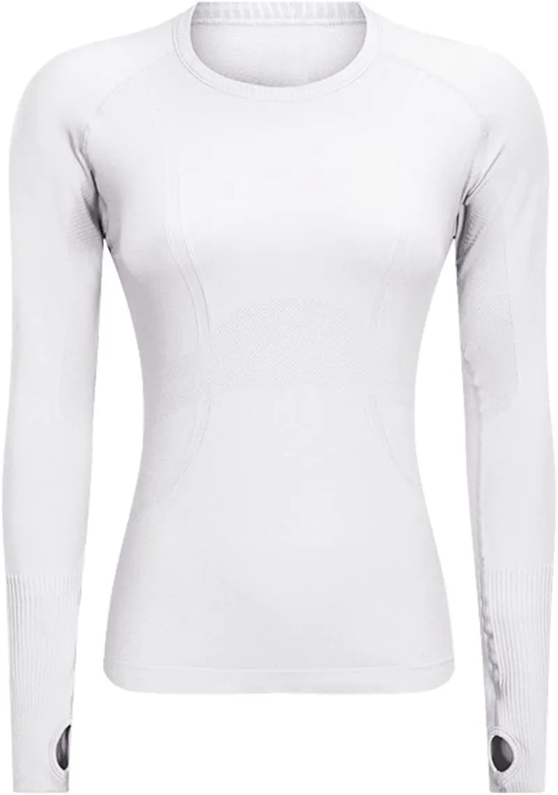 LUYAA Women's Workout Tops Long Sleeve Shirts Yoga Sports Breathable Gym Athletic Top Slim Fit