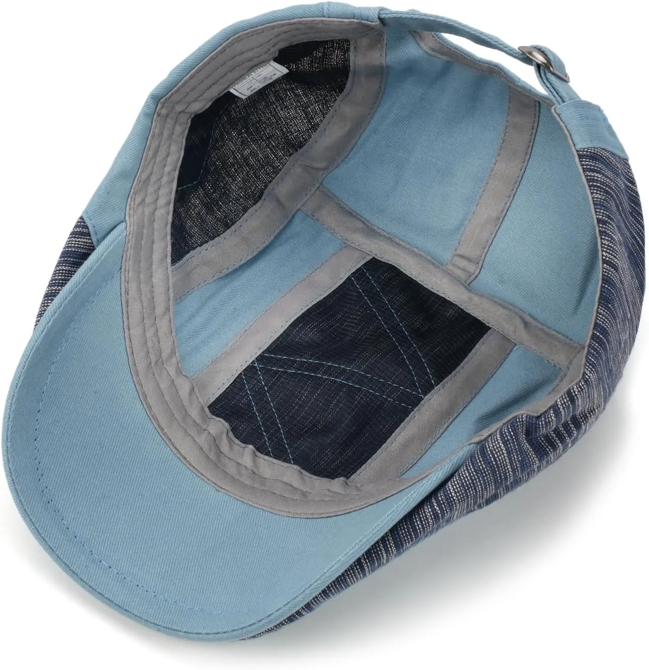 M MOACC Men's Newsboy Caps Cotton Buckle Adjustable Beret Hat Flat Driving Cap Cabbie Gatsby Hats