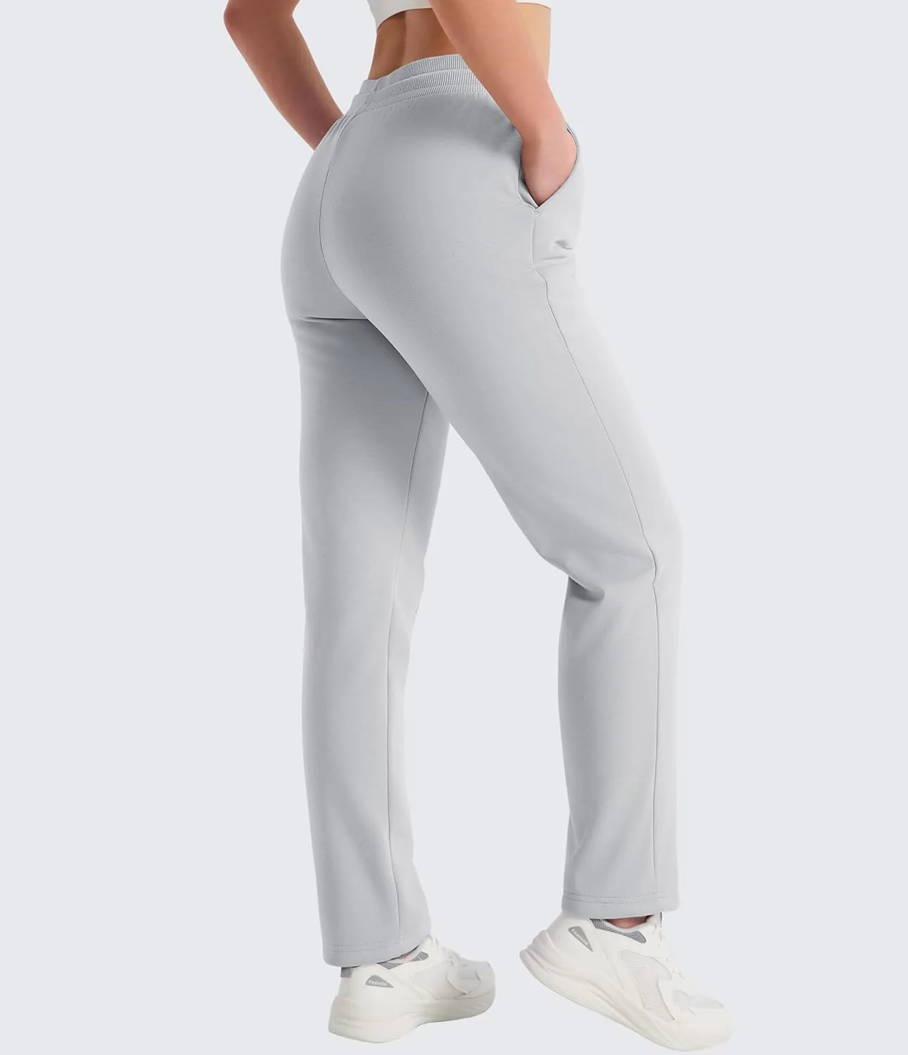 MAGCOMSEN Women's Sherpa Lined Sweatpants Winter Warm Fleece Pants Water Resistant Thermal Pants for Lounge Outdoor Snow